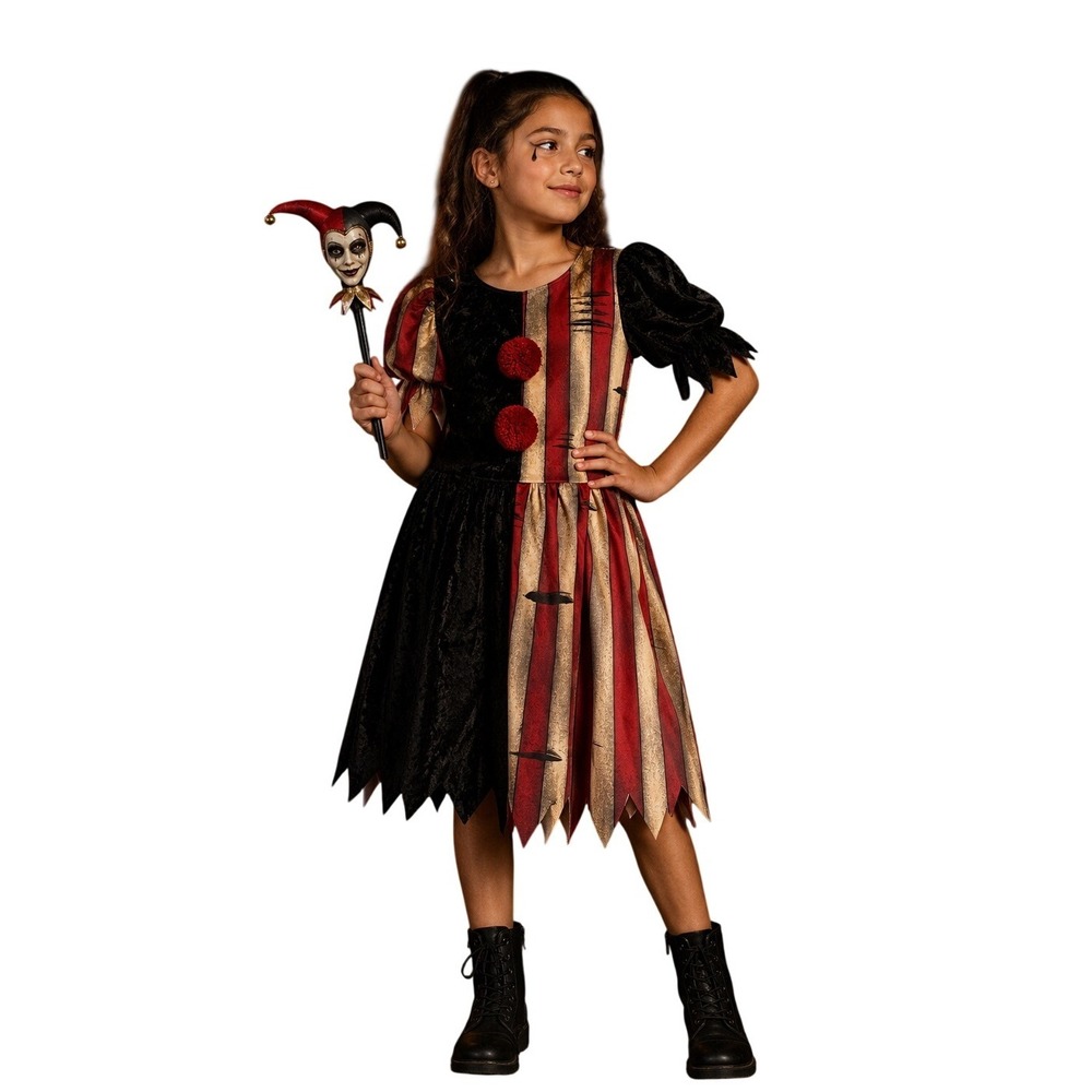 Spirit Halloween Clown Costume Kids Medium‎ Evil Circus Carnival Dress